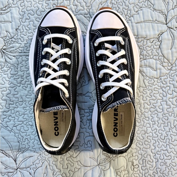 Converse Run Star Hike Low Platform Sneakers Black Women’s 8.5 Men’s 7💚 - Picture 6 of 10